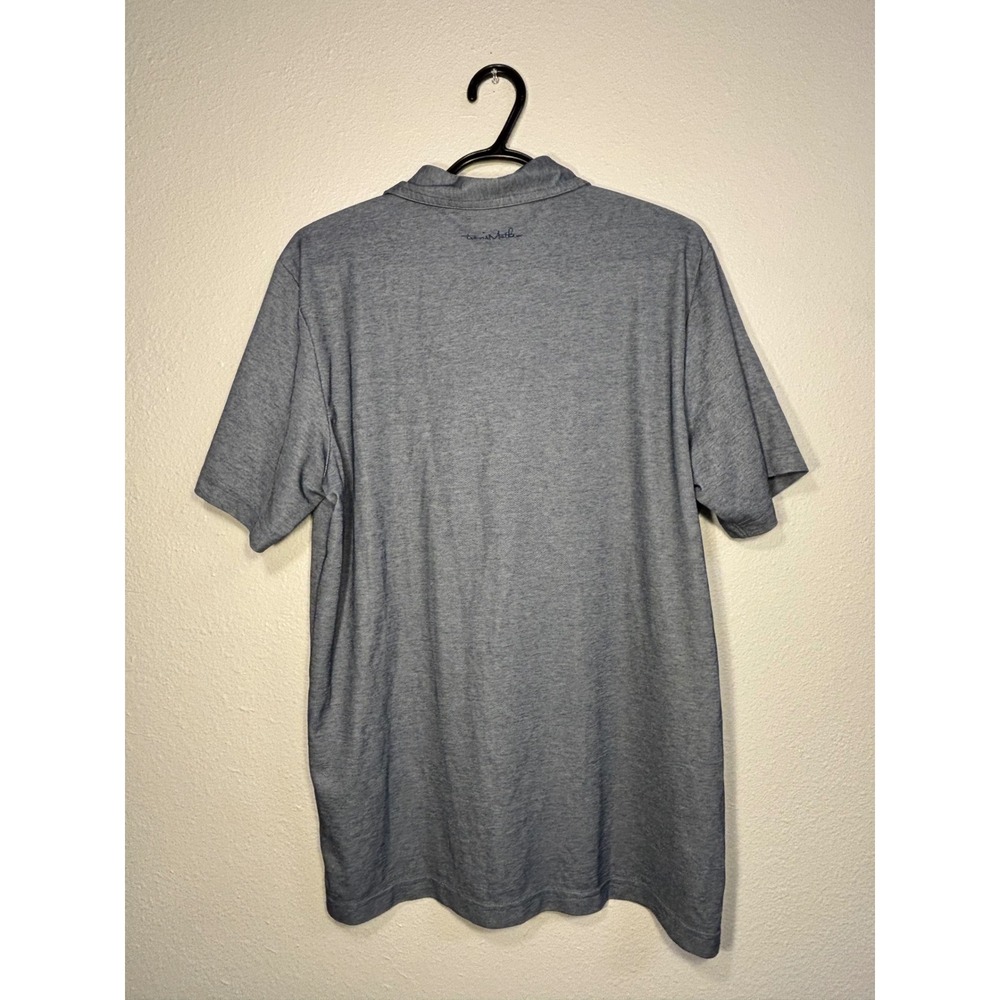 TravisMathew Mens Short Sleeve Polo Shirt Blue Gray Heathered Golf Top Size L - Picture 6 of 7